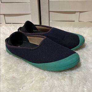 Manabis Summer Slippers Navy and Teal Slip-On Shoes